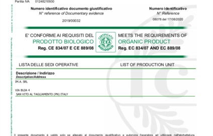 certificato BIO
