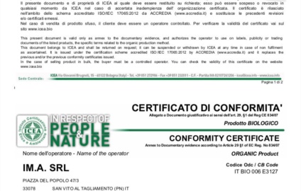Certificazione Caff&#232; PEPITA BIO