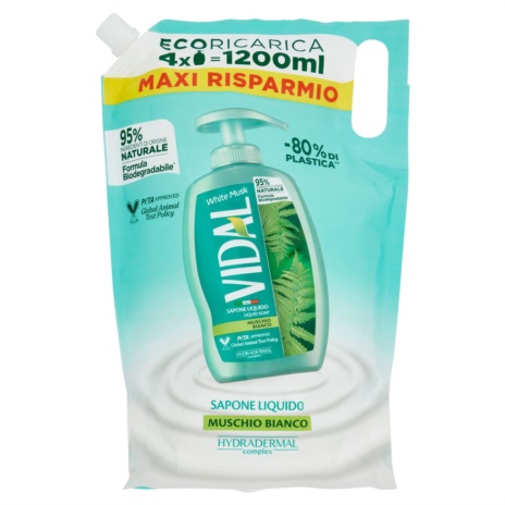 VIDAL SAPONE LIQUIDO RICARICA MUSCHIO BIANCO ML.1200