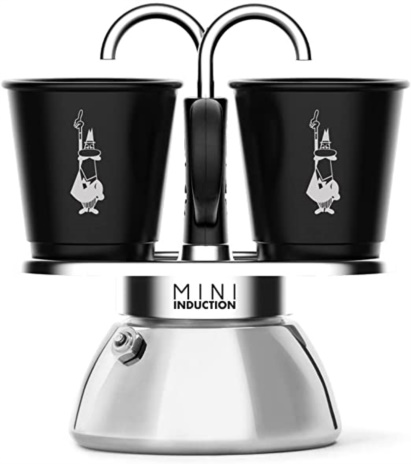 CAFF.MINI INDUCTION 2 CUPS + 2 BICCHIERINI BLACK x4