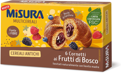 MISURA CORNETTO MULTICEREALI FRUTTI DI BOSCO 298G x8