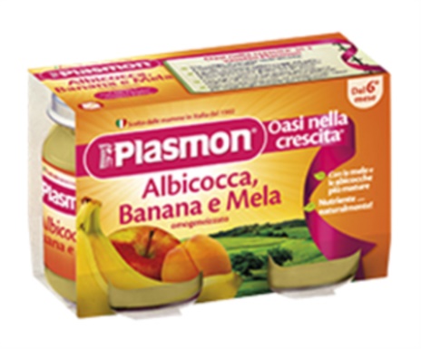 OMO MELA + BANANA 2x104gr.x12
