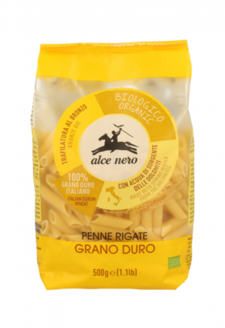 PENNE RIGATE DI SEMOLA DI GRANO DURO BIO 12x0,500