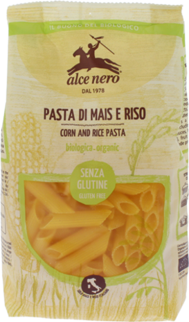 PENNE RIGATE SENZA GLUTINE DI MAIS E RISO BIO 12x0,250